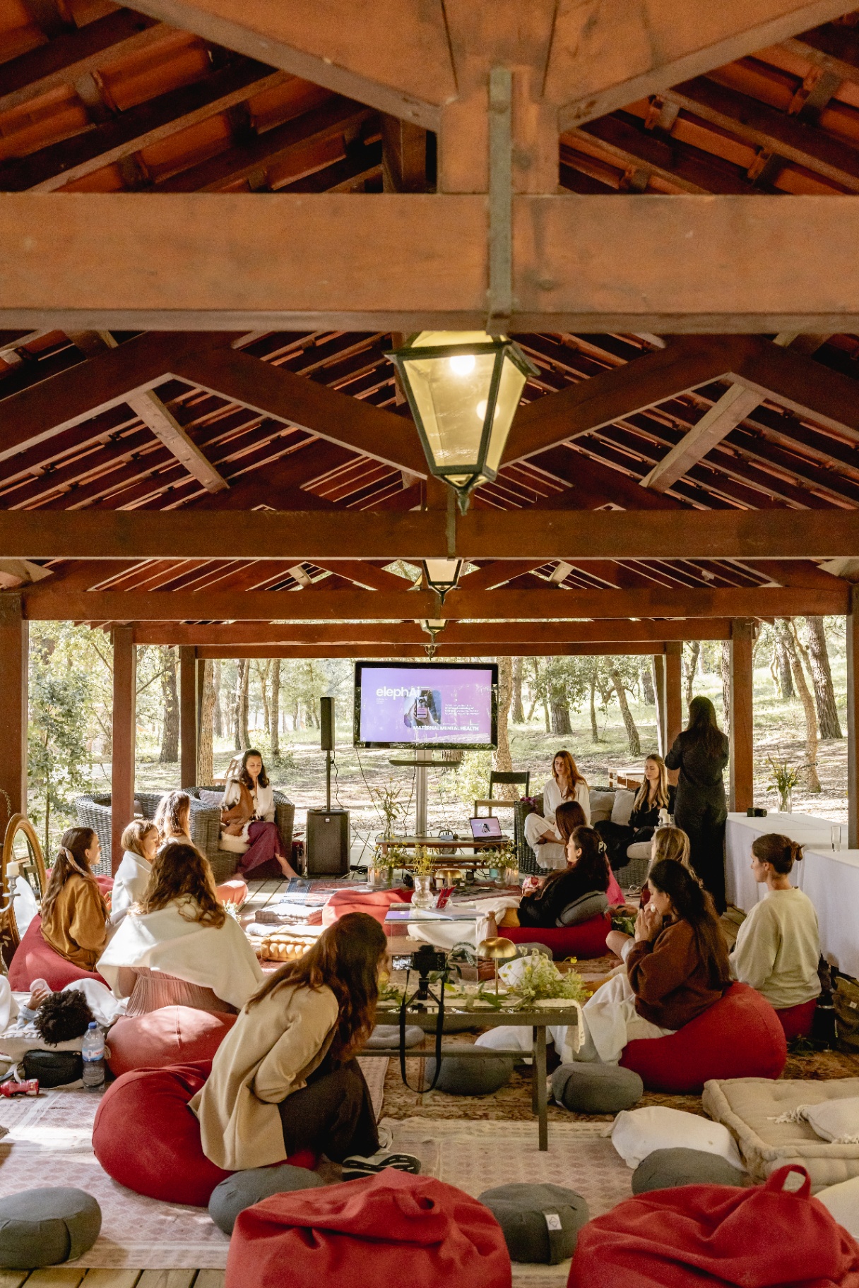 Wide view of the launch gathering
