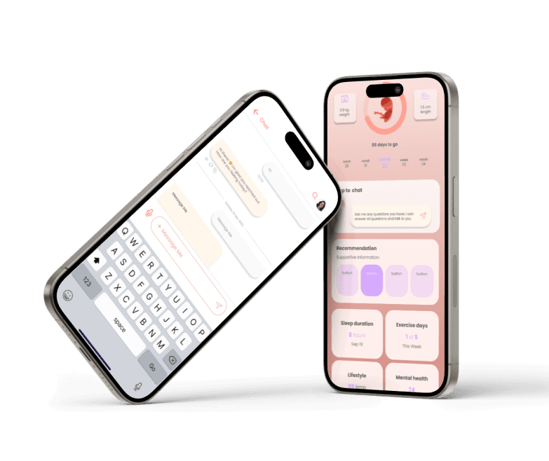 ElephAi App Interface - Maternal mental health support application