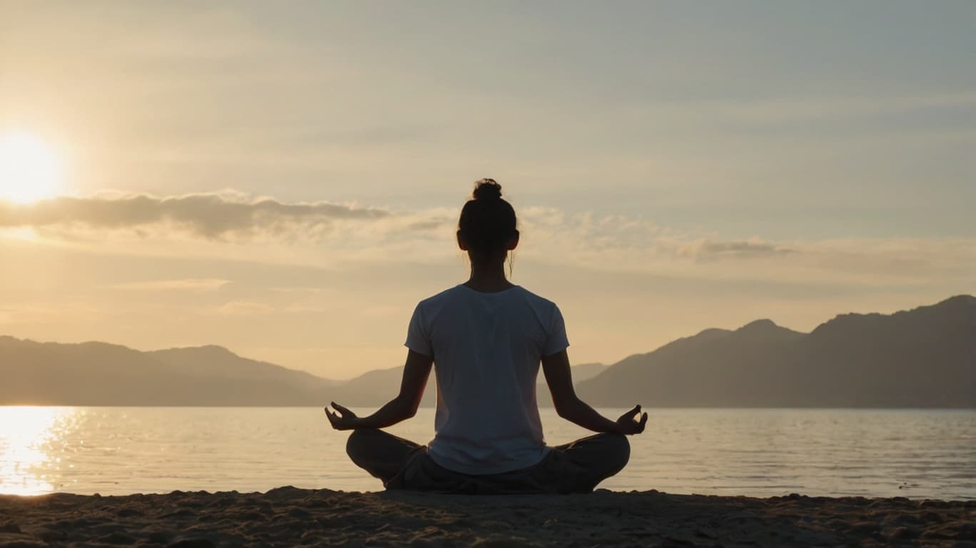Woman practicing yoga - Mindful Well-being and mental health